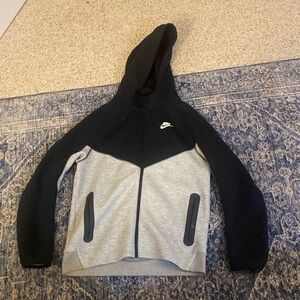 Boys Nike Tech Fleece Hoodie Gray/Black